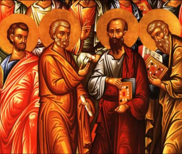 Troparul Soborului Sfinților 12 Apostoli (în limba greacă)