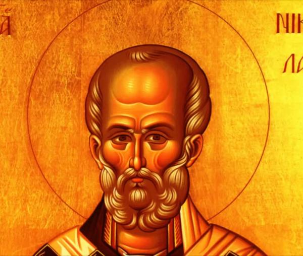 Troparul Sfântului Ierarh Nicolae, Arhiepiscopul de Mira Lichiei (în limba greacă)