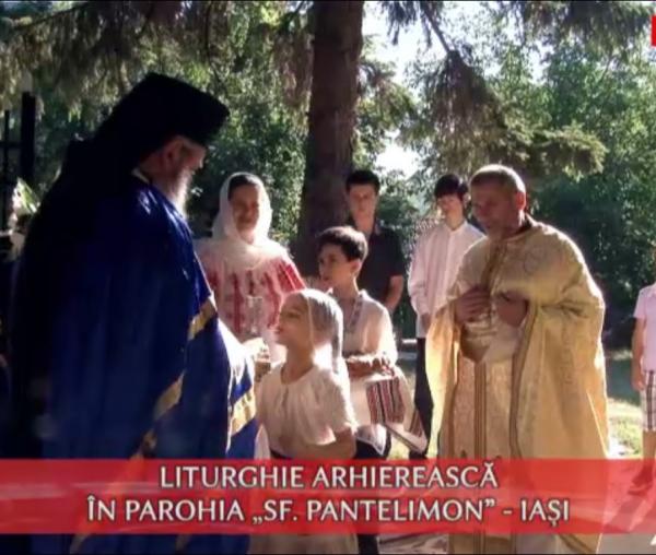 Liturghie arhierească în parohia „Sf. Pantelimon” - Târgu Cucu, Iași