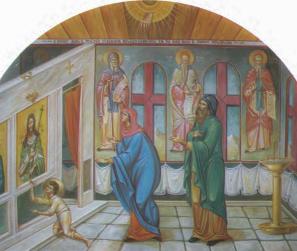 Viaţa Sfântului Cuvios David din Evia în imagini