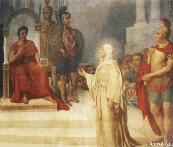 Sfânta Maria Magdalena vorbeşte împăratului Tiberiu arătându‐i oul roşu