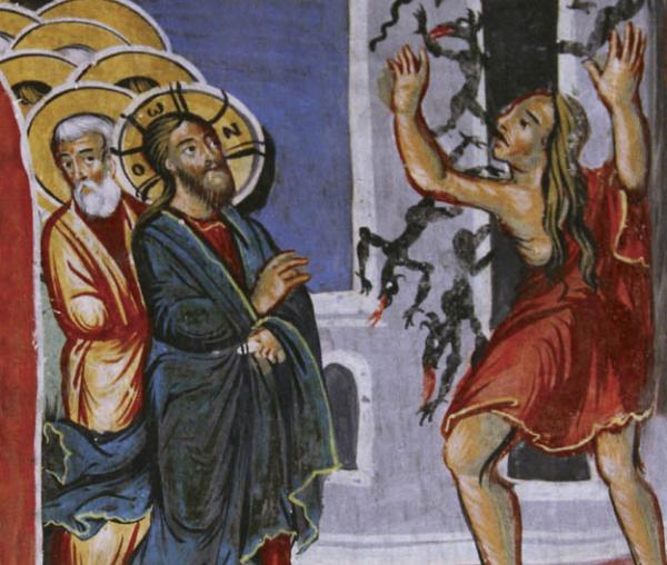 Hristos scoţând demonii din Maria Magdalena