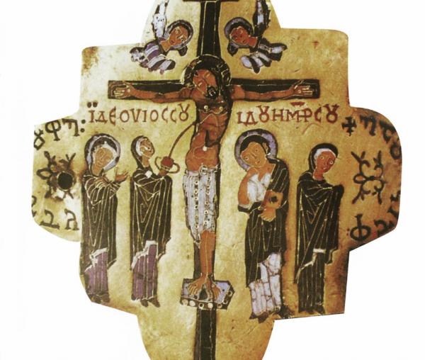 Sfânta Maria Magdalena adună sângele Domnului nostru