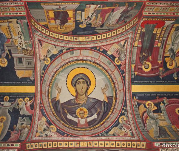 (Foto) Acatistul Bunei Vestiri – fresce din biserica „Pogorârea Sfântului Duh” din Câmpina