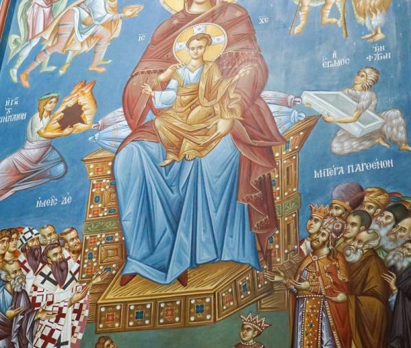 Fecioară Curată, pe tine te fericim! - Corul Mănăstirii Simonos Petras