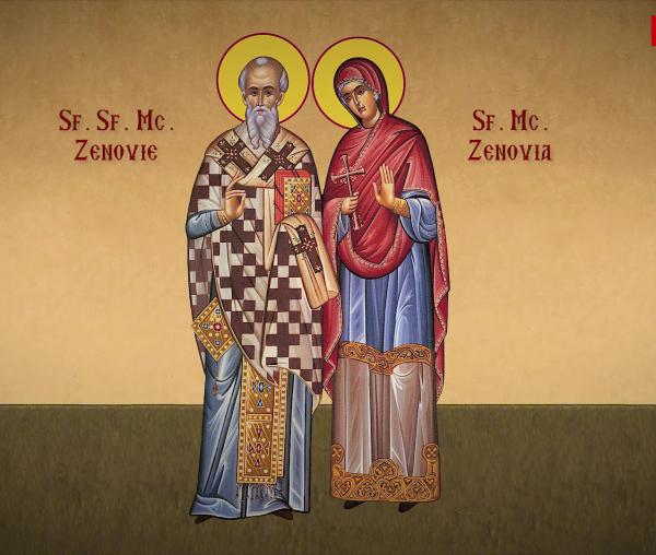 Troparul Sfântului Sfințit Mucenic Zenovie, Episcopul Ciliciei, și al Sfintei Mucenițe Zenovia, sora sa