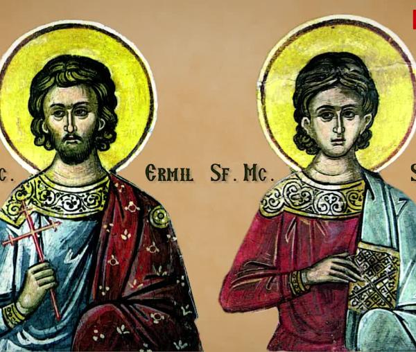 Troparul Sfinților Mucenici Ermil și Stratonic