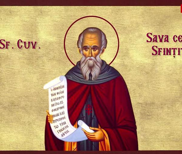Troparul Sfântului Cuvios Sava cel Sfințit