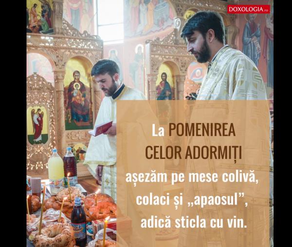 (Video) De ce aducem colivă, colaci și vin la pomenirea celor adormiți?