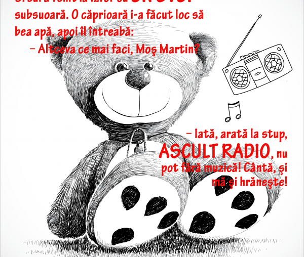 Ascult radio, nu pot fără muzică! Cântă, și mă şi hrăneşte!