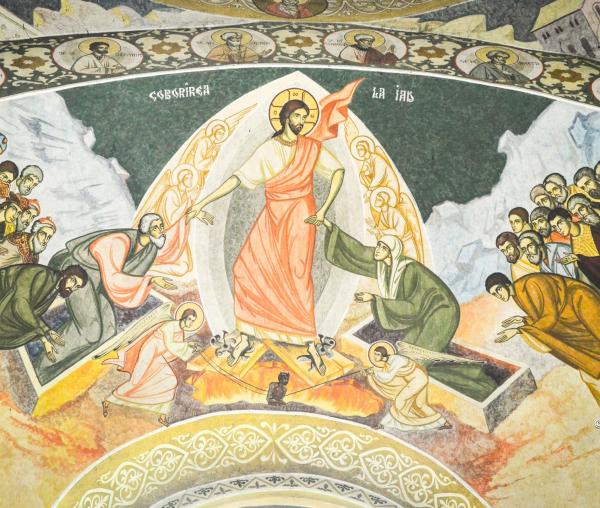 (VIDEO) Pictura din Biserica Schitului Vovidenia - Neamț