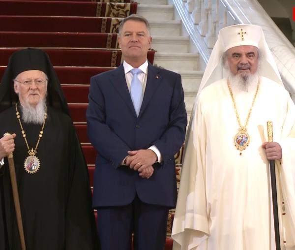 (Video) Președintele României a primit vizita Patriarhului Ecumenic