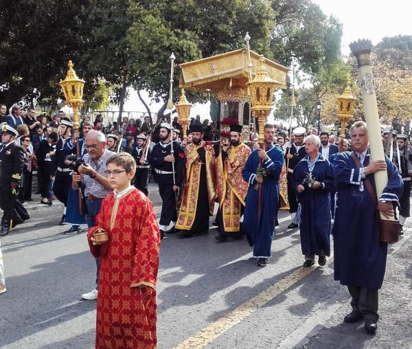 (Foto) Procesiune cu moaștele Sfântului Ierarh Spiridon în Insula Corfu - 4 noiembrie 2018