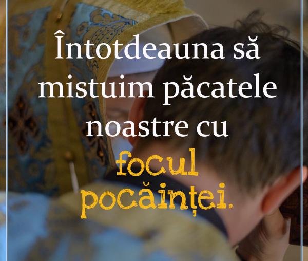 Întotdeauna să mistuim păcatele noastre cu focul pocăinței