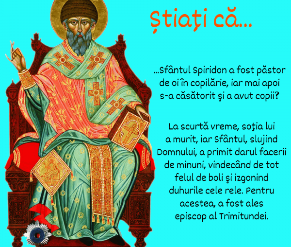 Știați că Sfântul Spiridon a fost păstor de oi în copilărie?