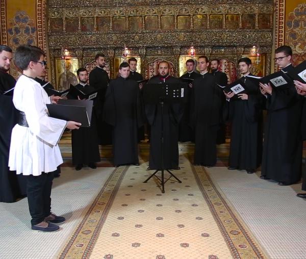 (Video) Grupul Psaltic „Andrei Șaguna” (Sibiu) - „Îngerul a strigat”, glas 1, de Macarie Ieromonahul