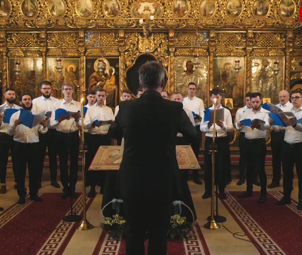 (Video) Corul Bărbătesc al Bisericii „Sfântul Sava” din Iași - „Hristos a înviat!”, de Alexandru Podoleanu, respectiv Gavriil Musicescu