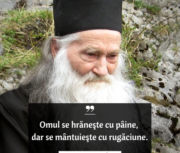 Omul se hrăneşte cu pâine, dar se mântuieşte cu rugăciune