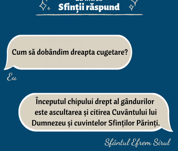 Cum să dobândim dreapta cugetare?
