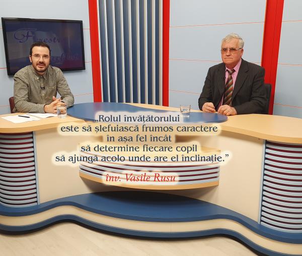 (Video) De Ziua Învăţătorului, la „Ferestre către suflet”, un dascăl de poveste. Vasile Rusu: „Fiecare elev în parte va fi cel mai bun”