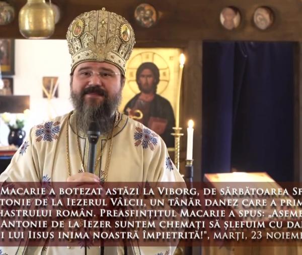 (Video) „Asemenea Sfântului Antonie de la Iezer suntem chemați să șlefuim cu dalta rugăciunii lui Iisus inima noastră împietrită!” – PS Macarie