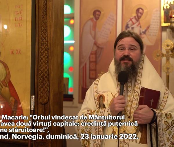(Video) „Orbul vindecat de Mântuitorul în Ierihon avea două virtuți capitale: credință puternică și rugăciune stăruitoare!" – PS Macarie