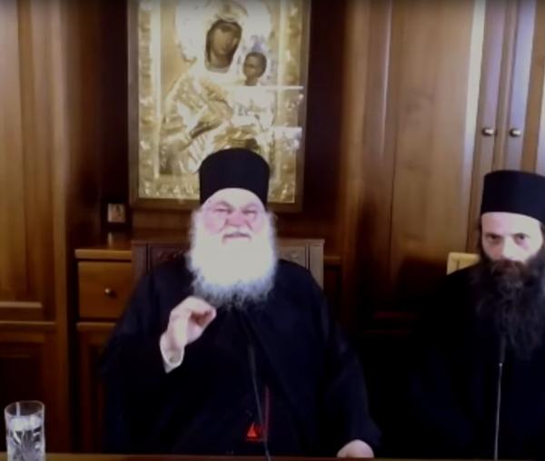 (Video) Starețul Efrem Vatopedinul - Sinaxă online din Sfântul Munte Athos