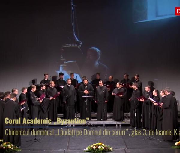 (Video) Corul Academic „Byzantion” – Chinonicul duminical „Lăudați pe Domnul din ceruri” glas 3