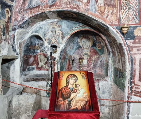 biserica rupestră închinată Maicii Domnului din complexul monahal Kalishta, Ohrid