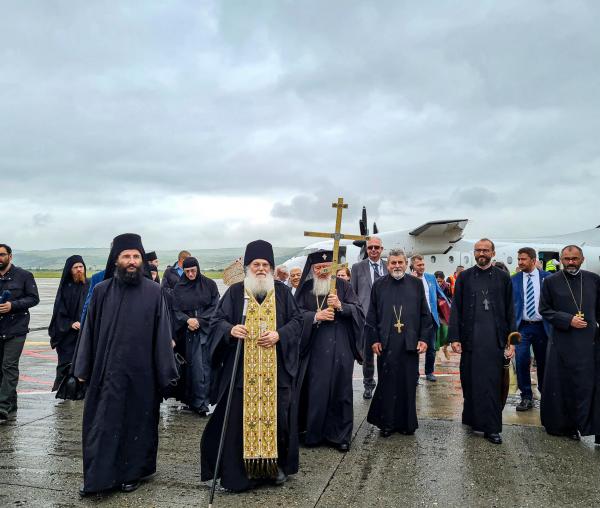 (Foto) Primirea oficială a starețului Mănăstirii Vatoped la Cluj-Napoca