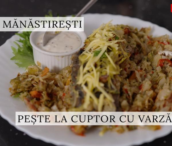 (Video) Varză murată înăbușită, cu pește, la cuptor – rețeta părintelui Silvan de la Sihăstria