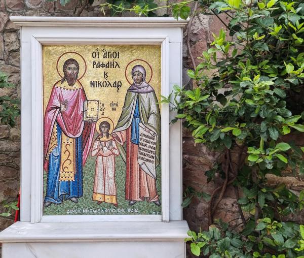 Galeria de Aghiasmă de la Mănăstirea Sfântului Rafail din Insula Lesvos