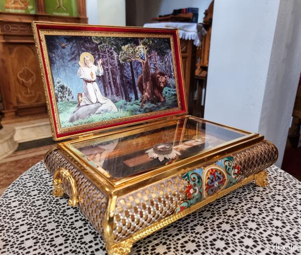 Moaștele Sfântului Cuvios Serafim de Sarov de la Mănăstirea „Sfântul Cuvios Nicodim Aghioritul” – Goumenissa
