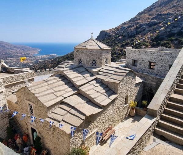 Sărbătoarea Sfântului Mare Mucenic și Tămăduitor Pantelimon – Mănăstirea Panachrantos, Insula Andros, 27 iulie 2024