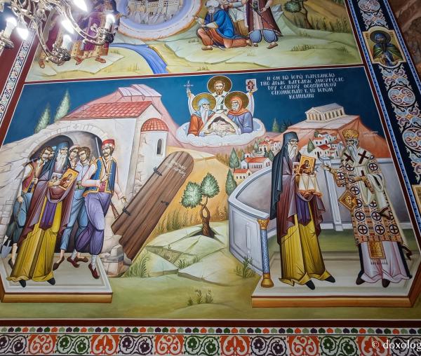 Minuni ale Icoanei Maicii Domnului „Panaghia Soumela” zugrăvite în interiorul bisericii ce adăpostește icoana