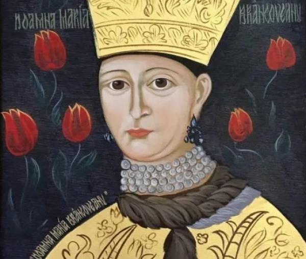 Portretul doamnei Maria Brâncoveanu realizat de iconograf Marieta Rotariu, 2018