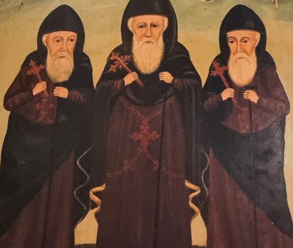 Cei trei Sfinți Macarie: Sfântul Macarie Egipteanul, Sfântul Macarie Alexandrinul și Sfântul Macarie Cetățeanul