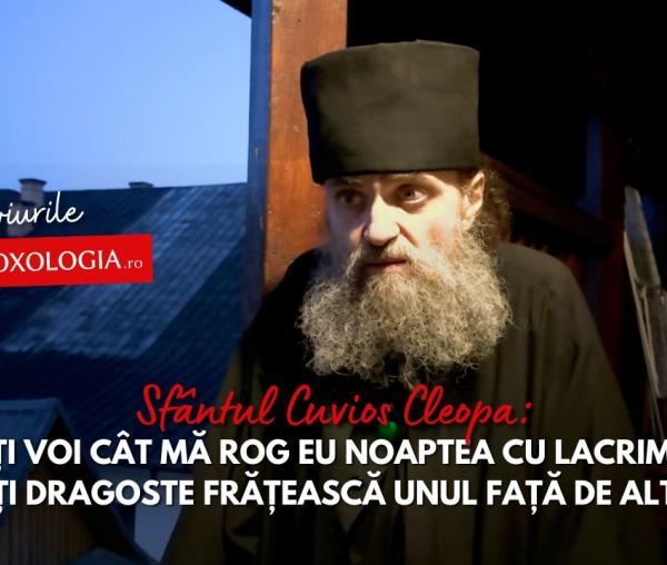 (Video) Părintele Cleopa: „Nu știți voi cât mă rog eu noaptea cu lacrimi ca să aveți dragoste frățească unul față de altul”