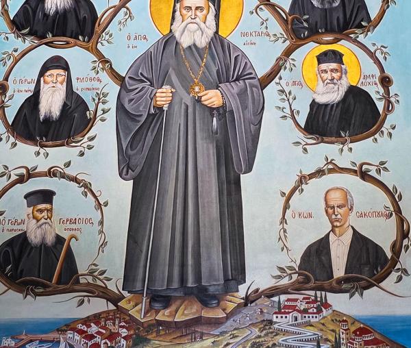 Sfântul Ierarh Nectarie cu ucenicii