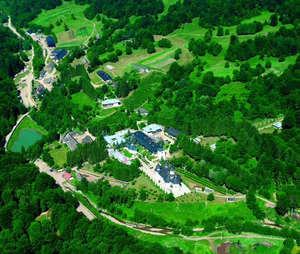 Fotografie din avion - Mănăstirea Sihăstria, Neamț