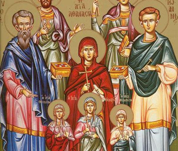 Sfinții Doctori fără de arginți, făcători de minuni, Chir și Ioan, Sfinții Mucenici Claudie și Diodor, Sfintele Mucenițe Atanasia cu fiicele ei Teodota, Eudoxia și Teoctista