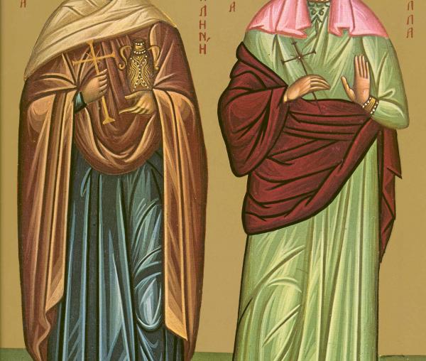 Sfânta Mironosiță, întocmai cu Apostolii, Maria Magdalena și Sfânta Muceniță Marcelia
