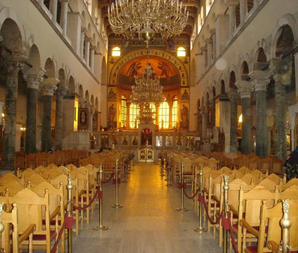 Interior Biserica Sfântul Mare Mucenic Dimitrie (Tesalonic, Grecia)