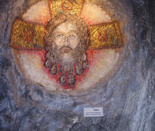Icoană pictată pe sare – Salina Praid, județul Harghita