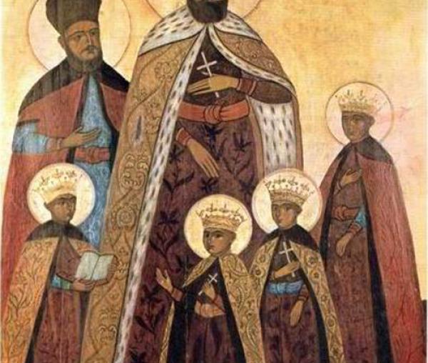 Sfinții Martiri Brâncoveni, Constantin Vodă cu cei patru fii ai săi: Constantin, Ștefan, Radu, Matei, și clucerul Ianache Văcărescu