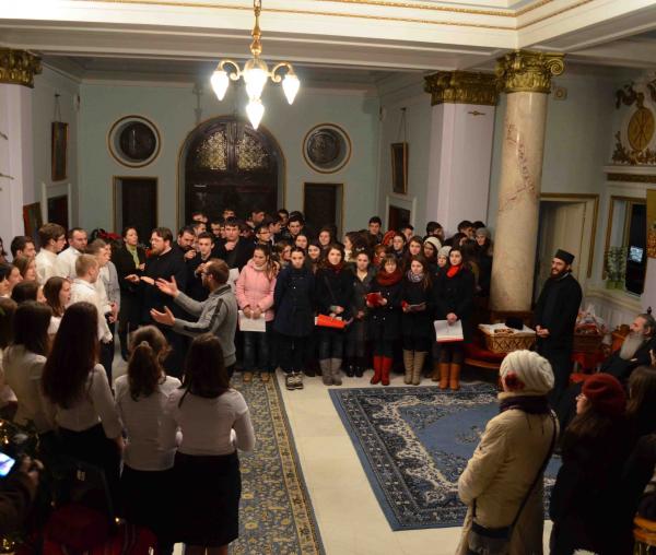 Colindători la Reşedinţa Mitropolitană - ASCOR şi ATOR Iaşi, Botoşani, Tg. Neamt şi Roznov