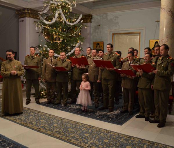 Colindători la Reşedinţa Mitropolitană - Corul militar "Străjerii"