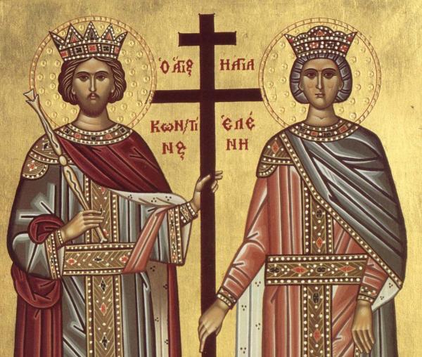 Sfinții Împărați, întocmai cu apostolii, Constantin și mama sa, Elena