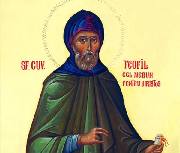 Sfântul Cuvios Teofil cel Nebun pentru Hristos