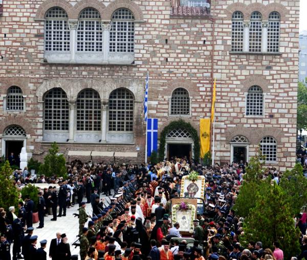 Procesiune Sfântul Mucenic Dimitrie Izvorâtorul de Mir - Tesalonic 2012